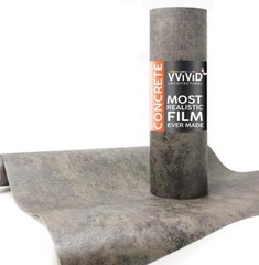 VVivid Dark Concrete Vinyl Wrap Architectural Film | V133