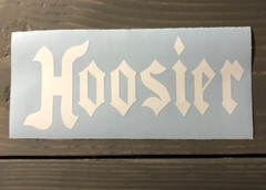 Hoosier Tire Vinyl Window Decal Sticker 7 x 2.5″ Choose Your Color