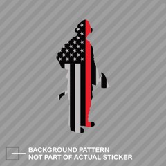 Fireman Thin Red Line Flag Sticker Decal Vinyl american flag firefighter fire