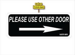 Please Use Other Door Right Arrow Decal Sticker Free Shipping
