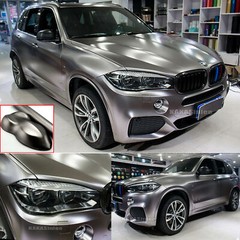 Stretch Car Metal Satin Chrome Glitter Pearl Metal Vinyl Wrap Sticker Zong Grey