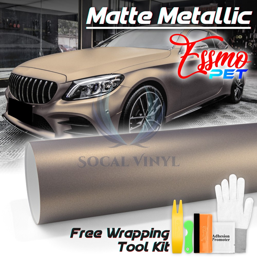ESSMO PET Matte Metallic Solar Bronze Car Vehicle Vinyl Wrap Decal Sticker
