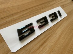 Gloss Black 3D ABS Letters Trunk 533i Emblem Rear Badge for BMW 2017-2022 533i
