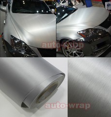 Flexible Car Matte Chrome Satin Brushed Texture Aluminum Vinyl Wrap Sticker Film