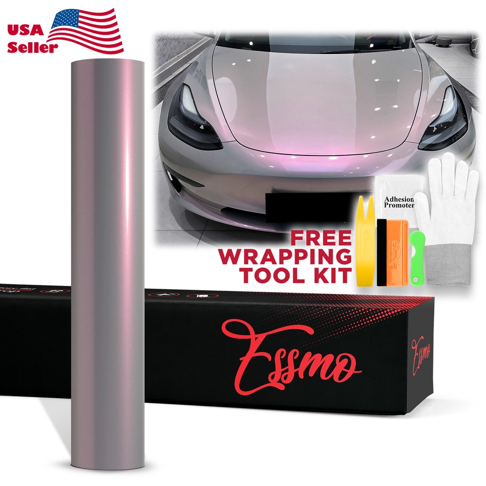 ESSMO PET Space Candy Gloss Gray Red Car Vehicle Vinyl Wrap Decal Sticker