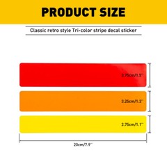 7.9″ Tri-color top grille Style Retro sticker fit 2016-2020 Toyota Tacoma TRD