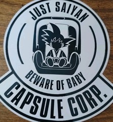 Super Saiyan Capsule Corp Baby On Board Funny Humor Car Truck Vinyl Decal…