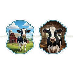 Cow Animal Vinyl Decal Sticker Farm Barn Ranch Country 2 Pack G