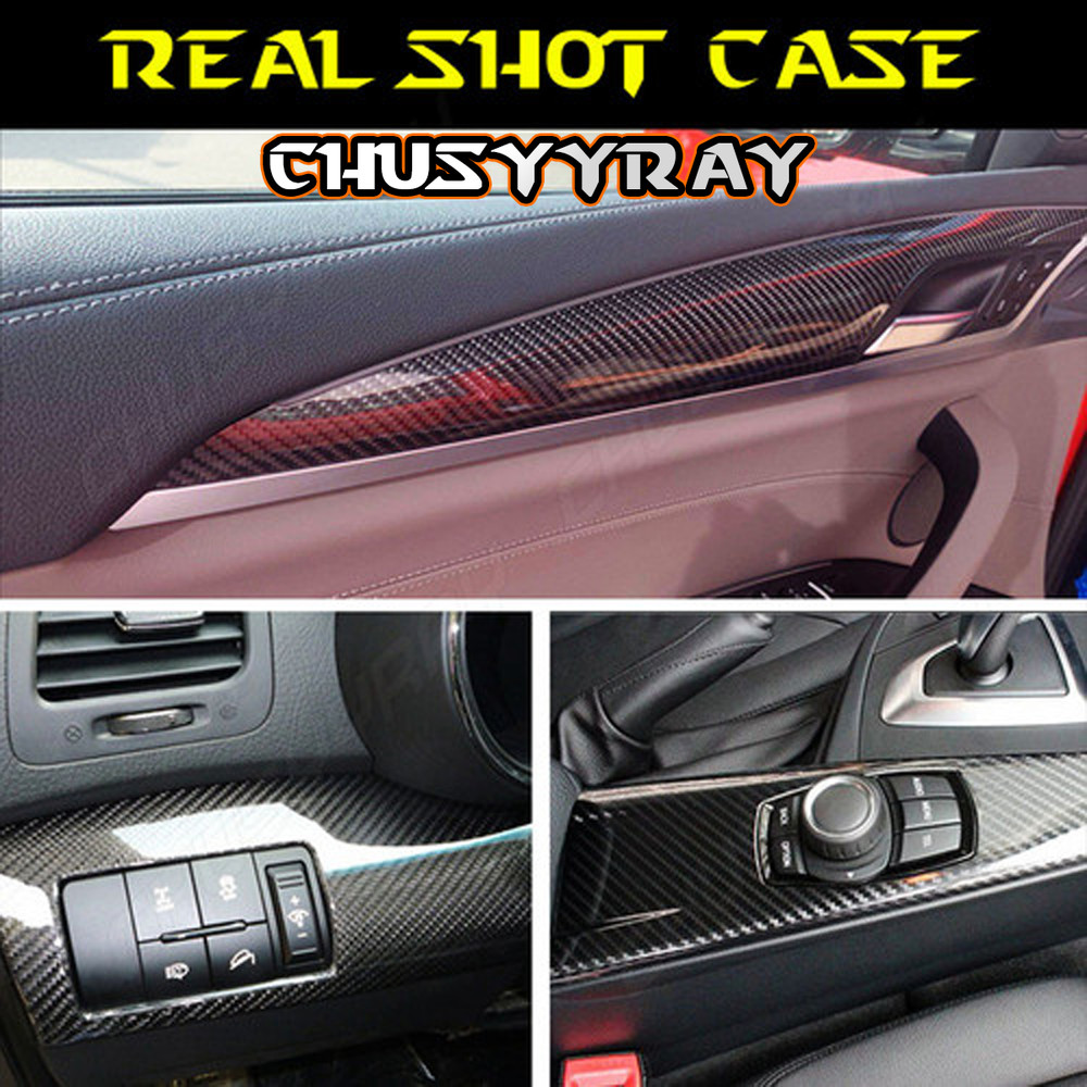 5D Carbon Fiber Texture Matte Black Vinyl Car Wrap Sticker Decal Film Sheet