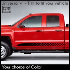 Strobe Side Rocker Stripes Decals For Chevrolet Silverado Colorado S10 WT LT EV