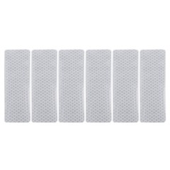 6pcs Silver Tone Rear Bumper Reflector Car Reflective Sticker Tape 12 x 4cm
