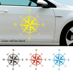 DIY Sticker Navigation Compass Graphics Vinyl Decal For Car Body Hood Trim Black