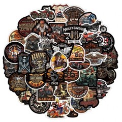 50 Pcs Motorcycle Rider Racing Stickers Skateboard/Luggage/Laptop/Bike Helmet