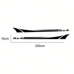 2x Black Car Truck Side Door Vinyl Decal 4×4 Racing Style Graphics Decor Sticker