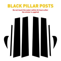 8PCS Glossy Black Door Window Trim For Toyota Camry 2018-2021 Pillar Posts Cover