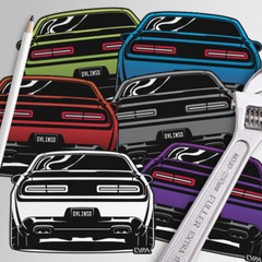 2008-2023 Dodge Challenger Front/Rear Decal/Sticker – Multiple Colors