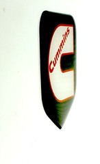 GRILLE EMBLEM fits RAM DIESEL 1994-2002 Black/White with Red