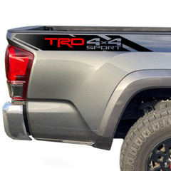 Tacoma TRD 4X4 Sport Decals Truck Fit Toyota Bedside Decal Vinyl Sticker TRDred