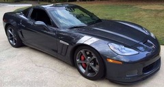 2 Color Fender hash stripes decals fit 2010 2011 2012 2013 Chevrolet Corvette