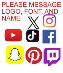 Instagram Username Decals Social Media Decal Snapchat Twitch Youtube Facebook