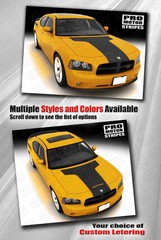 Dodge Charger Hood Accent T-Stripe Graphic Decal 2006 2007 2008 2009 2010