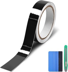 Gloss Black Vinyl Wrap for Chrome Delete, 1 Inch x 30ft Automotive Grade Self…