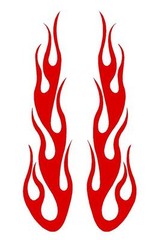 FLAME #51 DECAL VINYL GRAPHIC CAR TRUCK BLAZE SUV SEMI CROSS OVER FIRE HOOD VAN