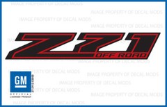 2x 14-18 Z71 Off Road Decals stickers Chevy Silverado GMC Sierra Red Black FG7G3