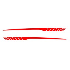 2Pcs Car Rear Quarter Side Stripes Sticker Sport Decals for Ford Mustang Gt