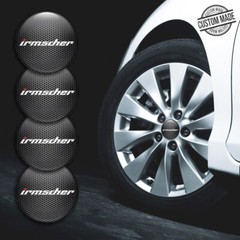 4 x Irmscher silicone emblem sticker for hubcaps hub cap epoxy resin logo