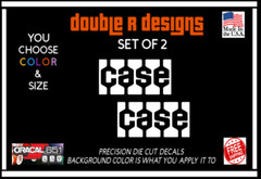 Set Of 2 Case Skid Steer Tractor Excavator Bobcat Vinyl Decal Sticker