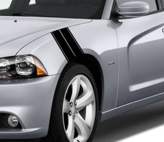 Dual 7″ Wide Fender Stripe Hash Mark Decal Universal Fit 22″ Long for both sides