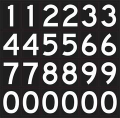 1.25in x 1.75in Mailbox Numbers Permanent Vinyl Stickers Wall Sign Door Decal
