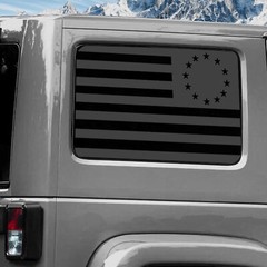 Rear Window Wrap Graphic Decal for Jeep Wrangler 2011-2020 BETSY ROSS NGREY