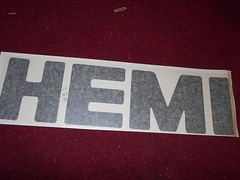 DODGE CHRYSLER PLYMOUTH 426 440 345 392 5.7 HEMI DIE CUT 22 INCH DECAL BLACK