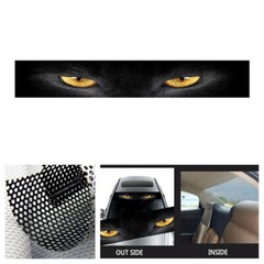Car Sun Visor Strip Windshield Sticker Yellow Eye Leopard 3D Banner Vinyl Decal