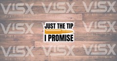 Just the Tip Guns Hard Hat Vinyl Sticker Sarcastic Laptop Truck Car Funny