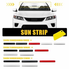 Universal Windshield Banner Matte Black/Red/White Vinyl Decal Sun Strip 60″