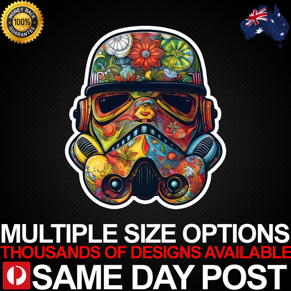 FLOWER STORMTROOPER Vinyl Car Sticker Decal Cheap Laptop Natural Flowers Plants