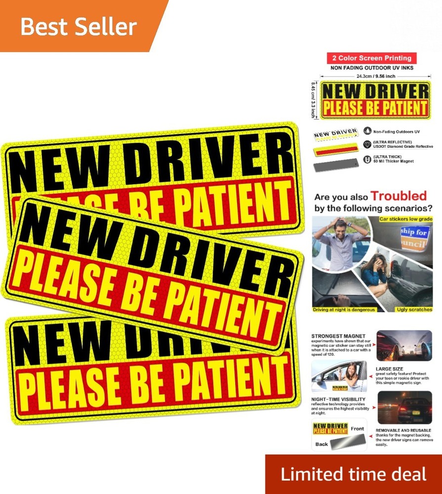 Weather-Resistant New Driver Magnets – 3 Pcs for Enhanced Driving Visibility