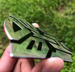 (2 PACK) ALUMINUM Transformers Autobots Optimus Prime Car Sticker Decal Emblem