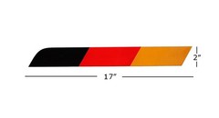 17×2″ Reflective Germany Flag Stripe Decal Sticker For Audi BMW Mercedes MINI VW