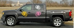 Hand Skull Tribal Flame Fingers Car Truck Window Laptop Vinyl Decal Sticker