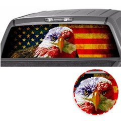 American Flag Decal Fit For Hyundai Santa Cruz Car Rear Window Graphic Sticker