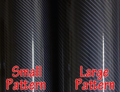 Gloss 6D Carbon Fiber CF Black Small Large Pattern Vinyl Car Wrap Sticker Decal