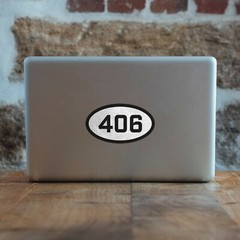 Montana Area Code 406 Stickers | 5×3-Inches | Laminated UV Protected