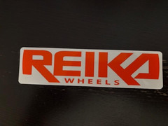 REIKA WHEELS Vinyl Sticker Wheel ORANGE 7″X1.75″