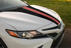 For TOYOTA CAMRY 2018-2022 Car Stickers Bonnet Racing Stripe Side Door Decals