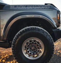 Custom Front Fender Black Diamond Decals Set Ford Bronco 2021-2024 Graphics