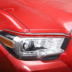 Red Carbon Fiber Front Headlight Eyebrow Eyelids Cover fits Toyota Tacoma 15-22